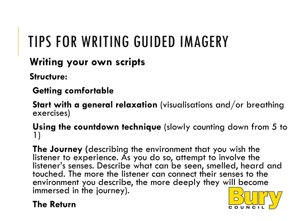 tips for writing guided imagery writing your