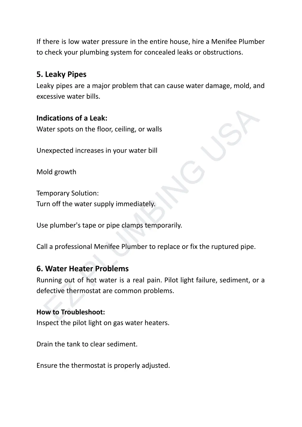 if there is low water pressure in the entire