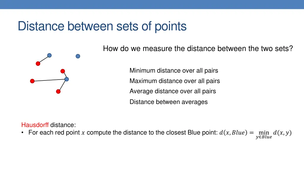 distance between sets of points 5