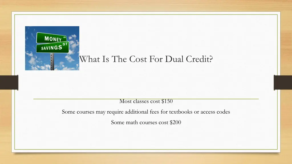 what is the cost for dual credit