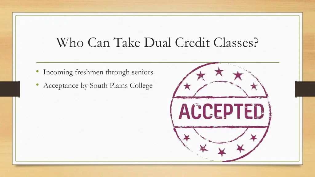 who can take dual credit classes