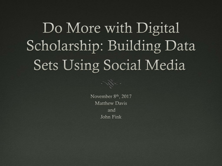 do more with digital scholarship building data