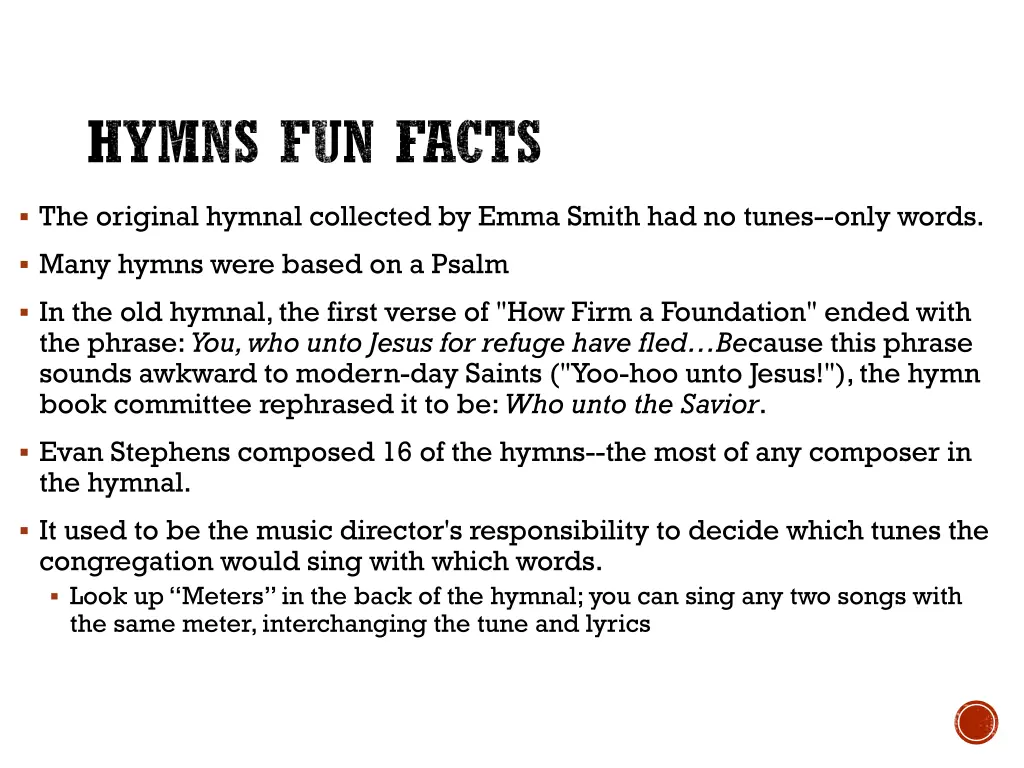 hymns fun facts
