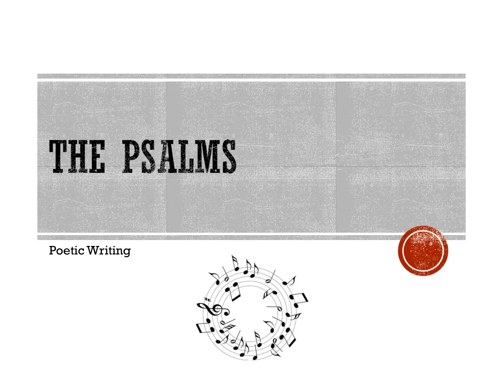 the psalms 1
