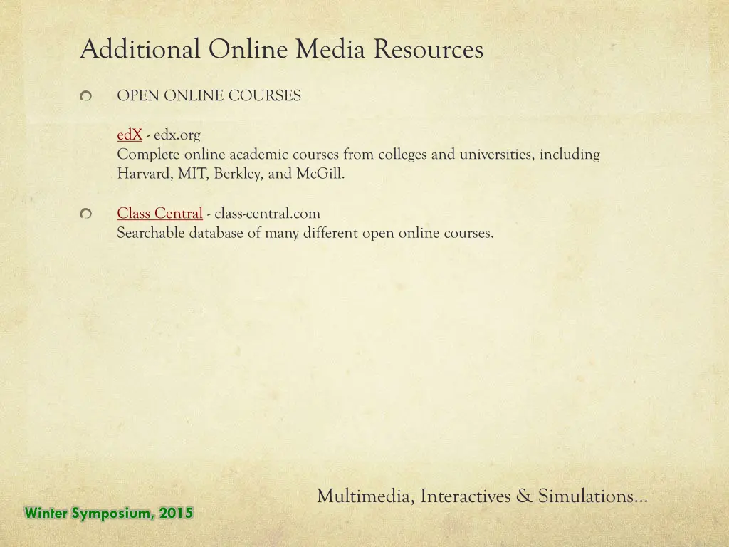additional online media resources 2