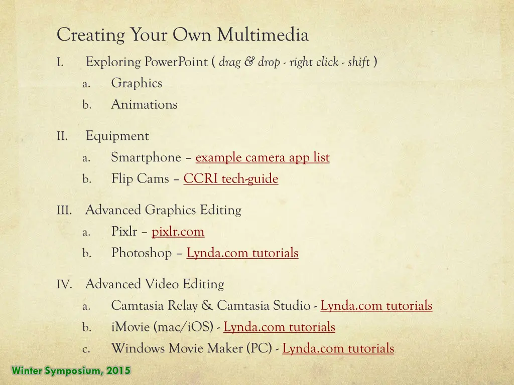 creating your own multimedia