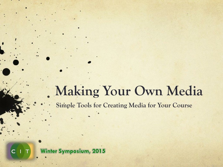 making your own media simple tools for creating