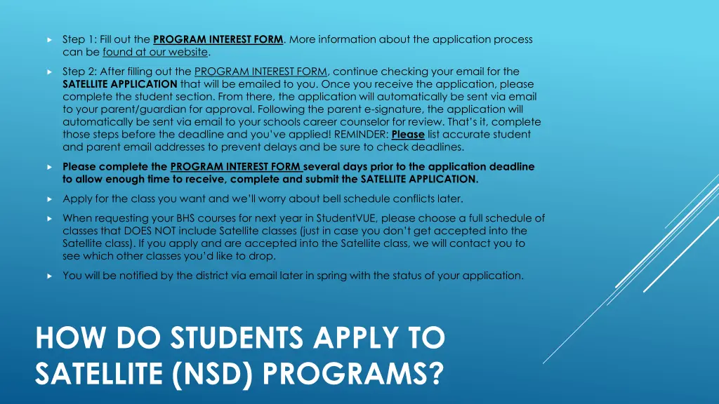 step 1 fill out the program interest form more
