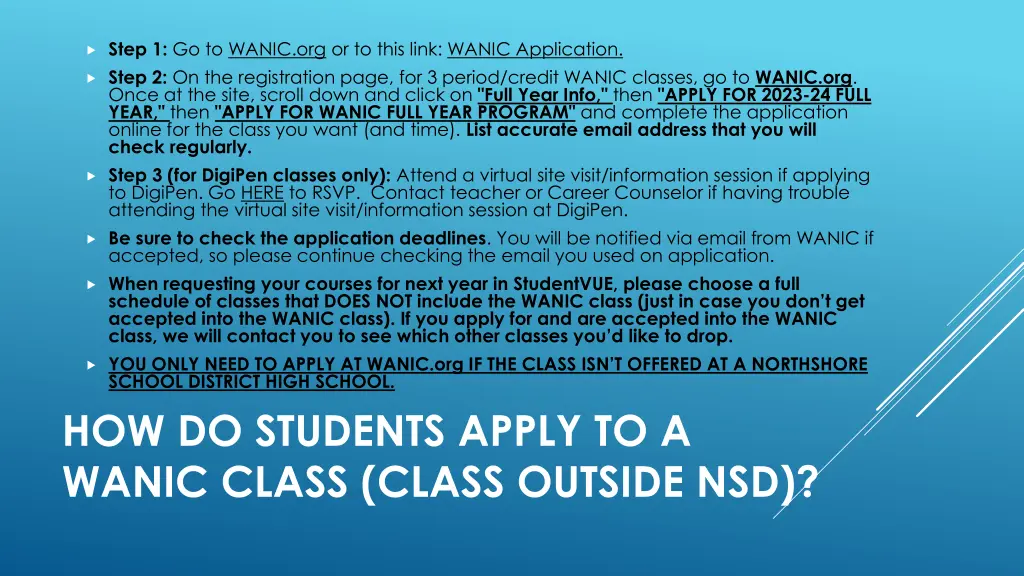 step 1 go to wanic org or to this link wanic