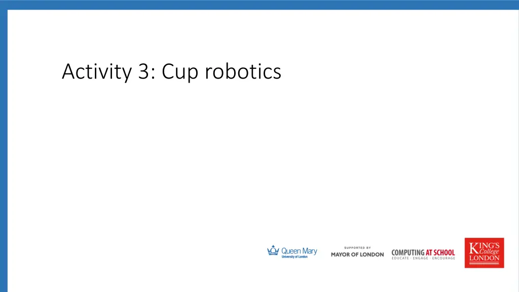 activity 3 cup robotics
