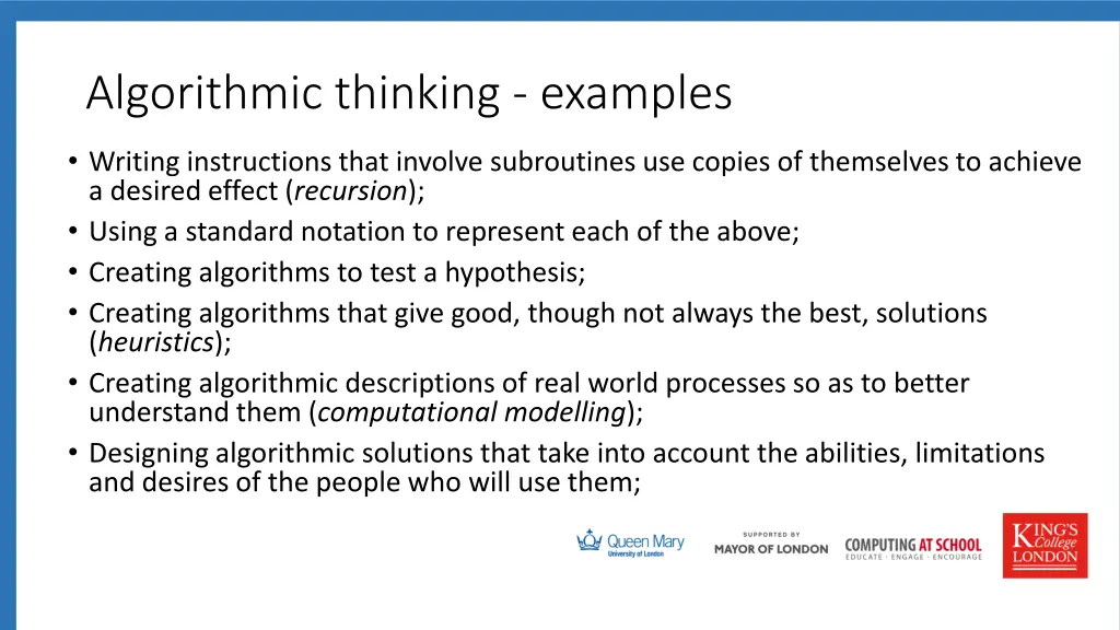 algorithmic thinking examples 1