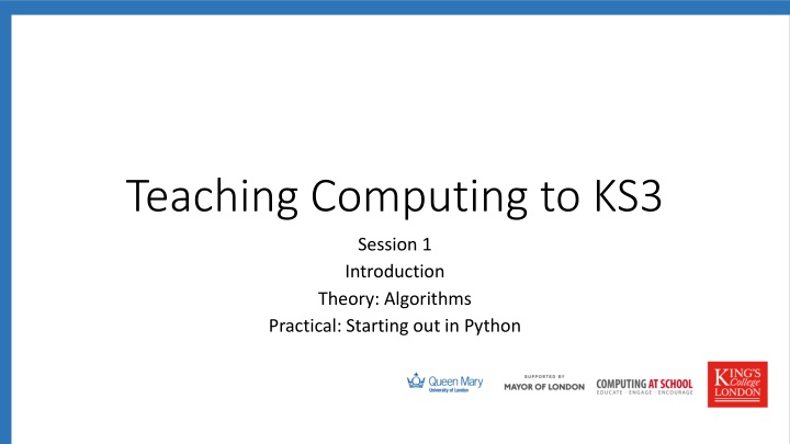 teaching computing to ks3