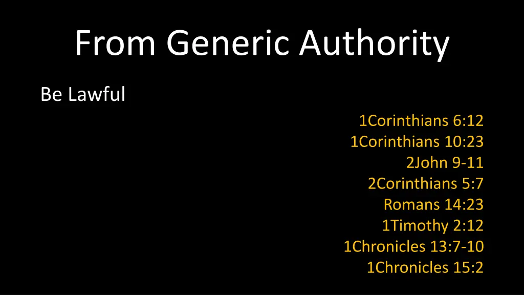 from generic authority