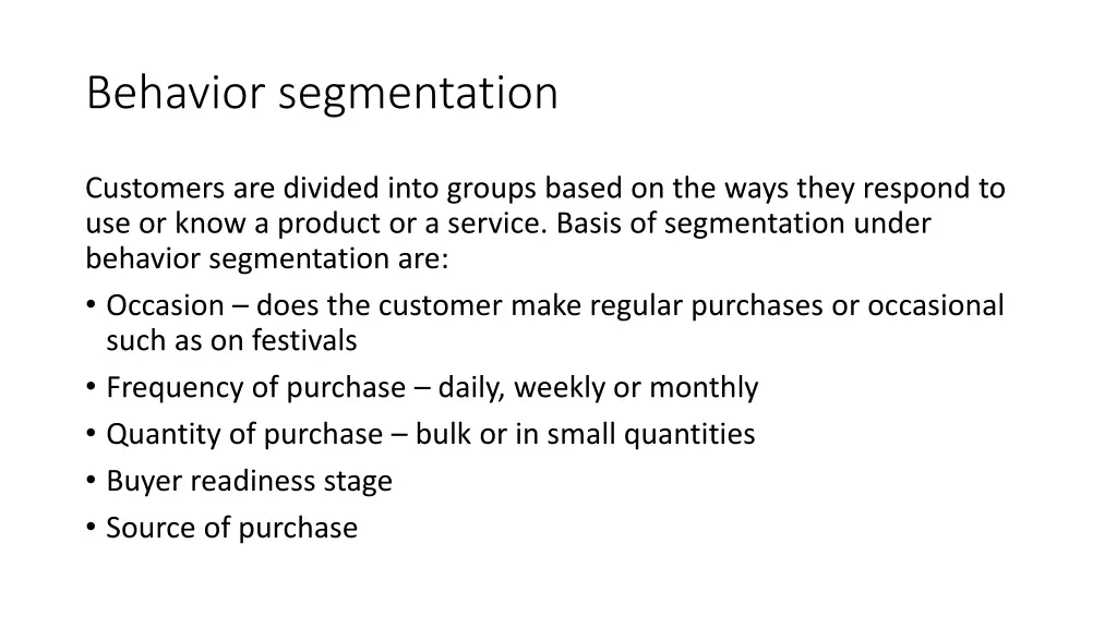 behavior segmentation