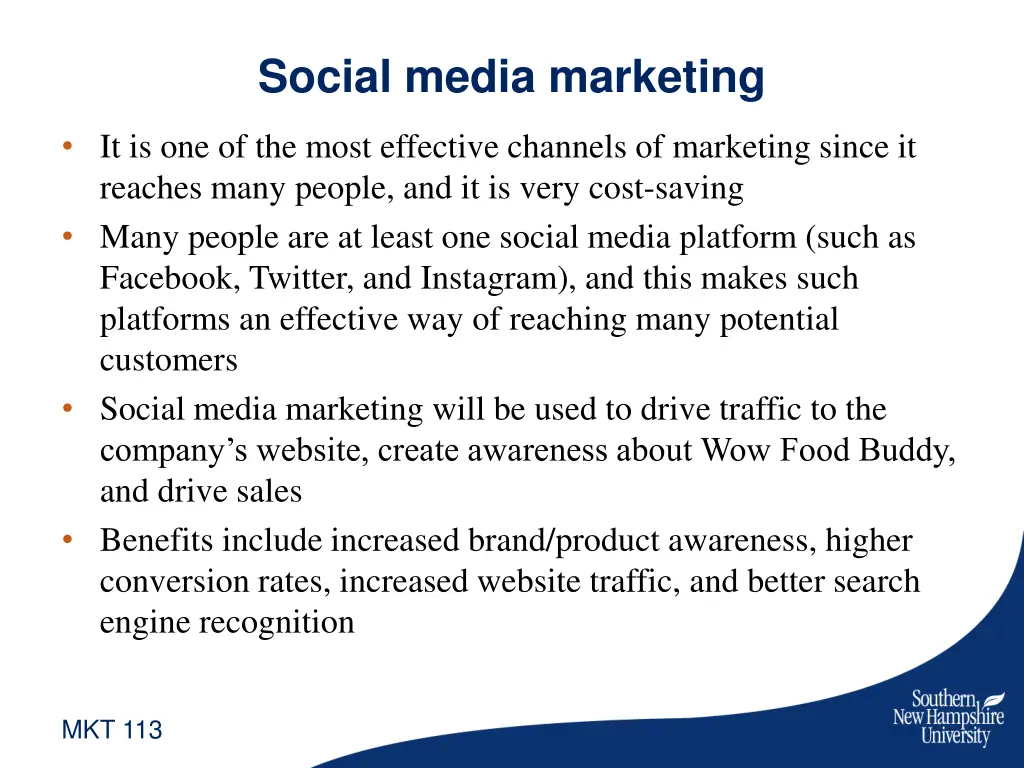 social media marketing