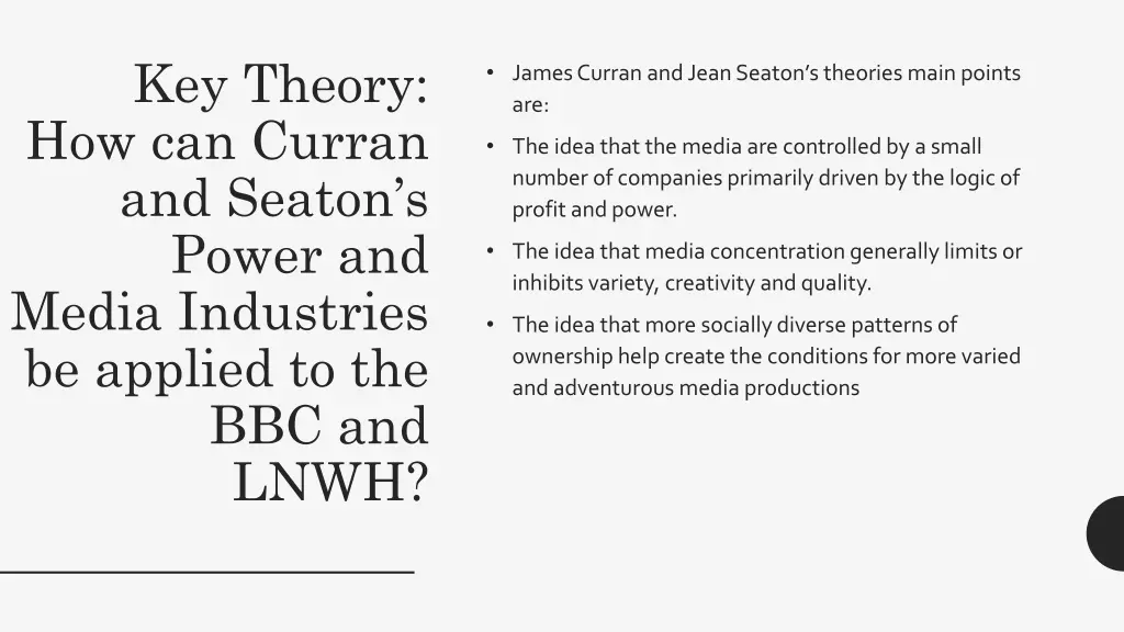 key theory how can curran and seaton s power