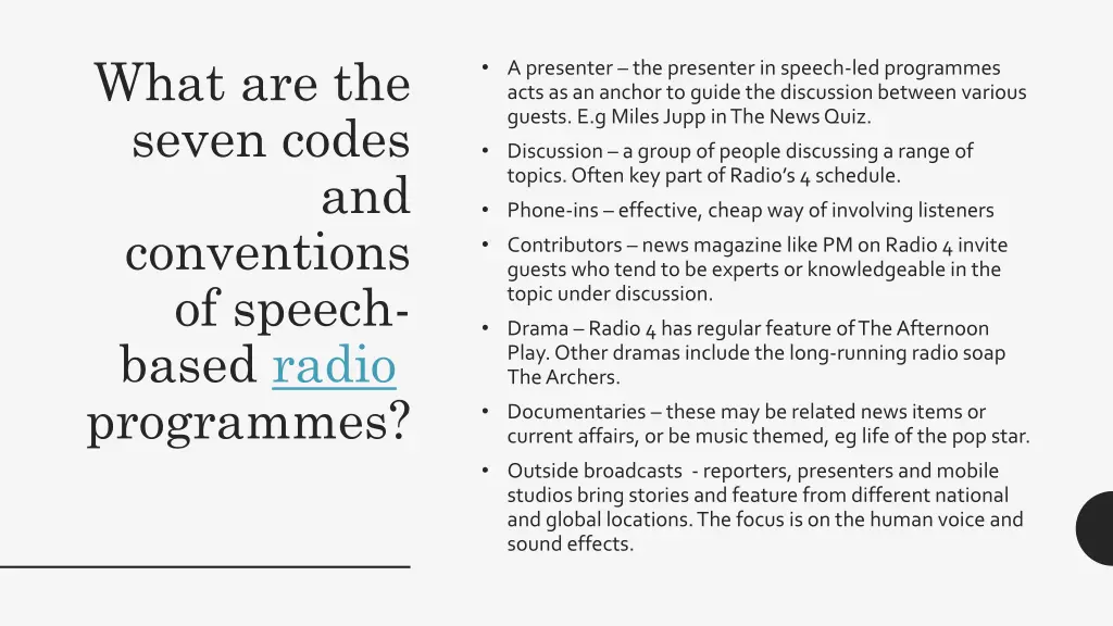 what are the seven codes