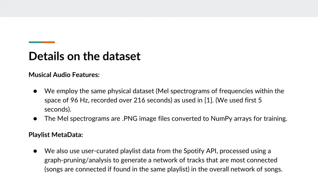 details on the dataset