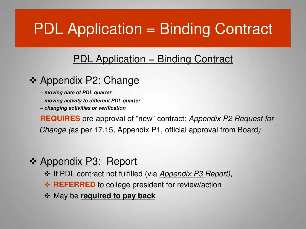 pdl application binding contract 1