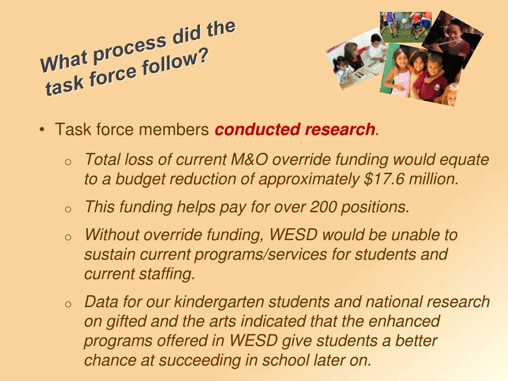 task force members conducted research o total