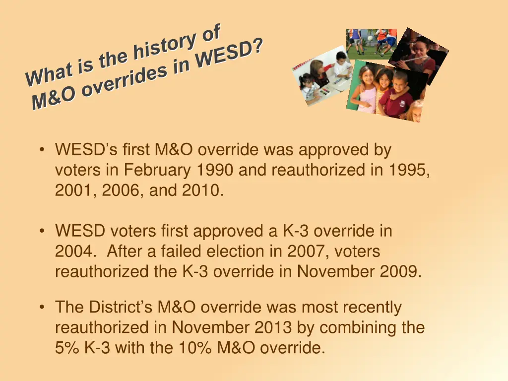 wesd s first m o override was approved by voters
