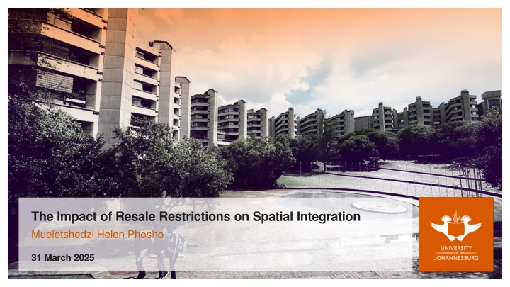 the impact of resale restrictions on spatial