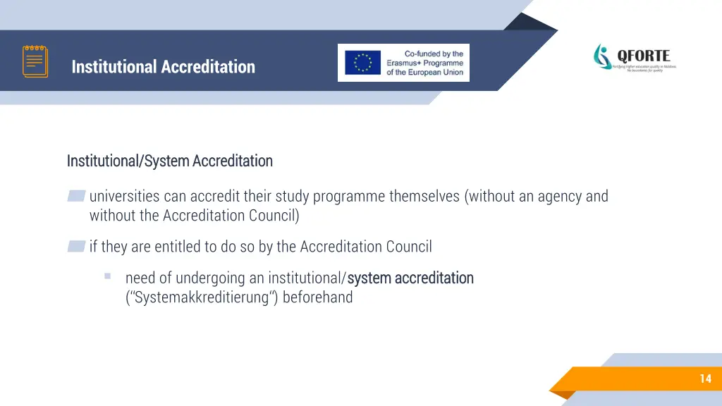 institutional accreditation