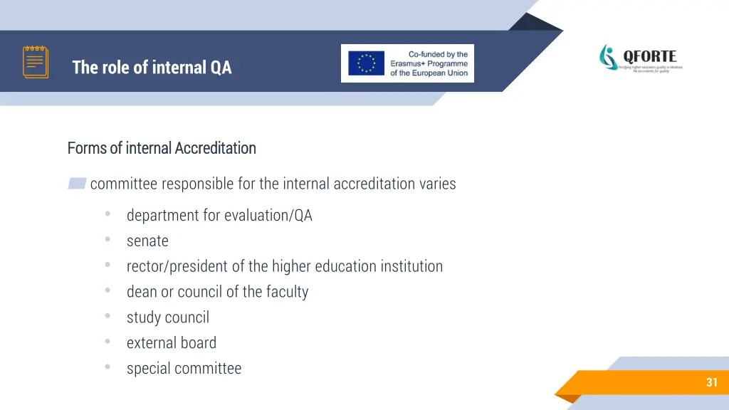 the role of internal qa 5