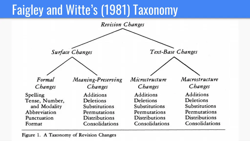 faigley and witte s 1981 taxonomy