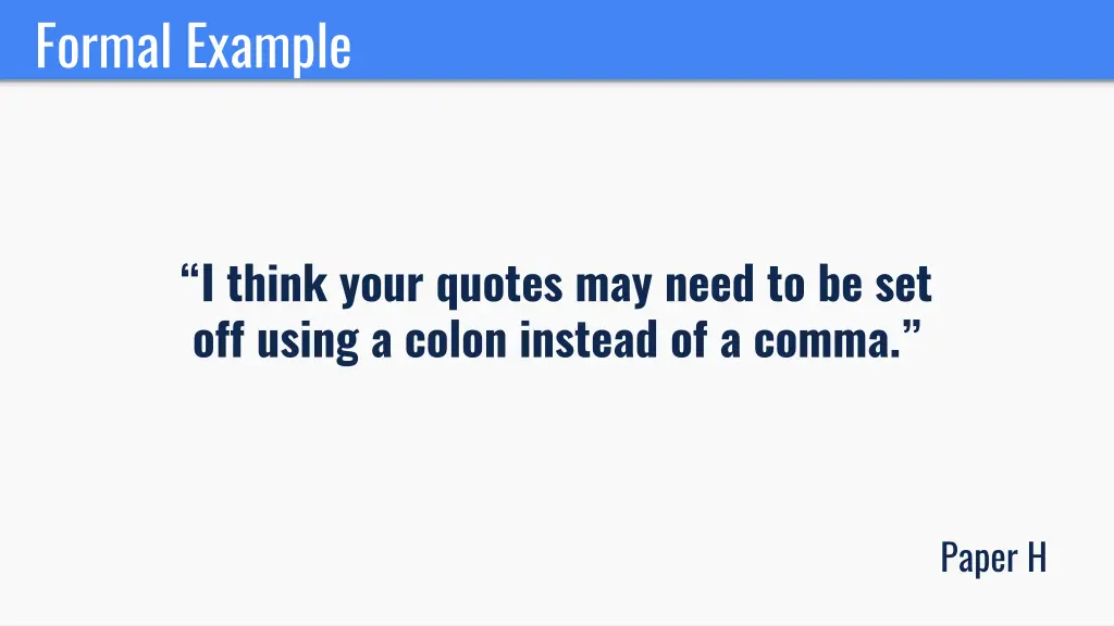 formal example