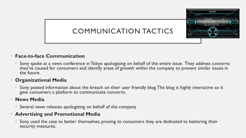 communication tactics