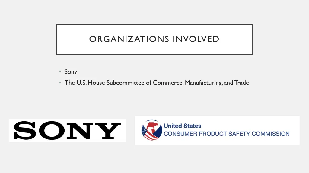 organizations involved