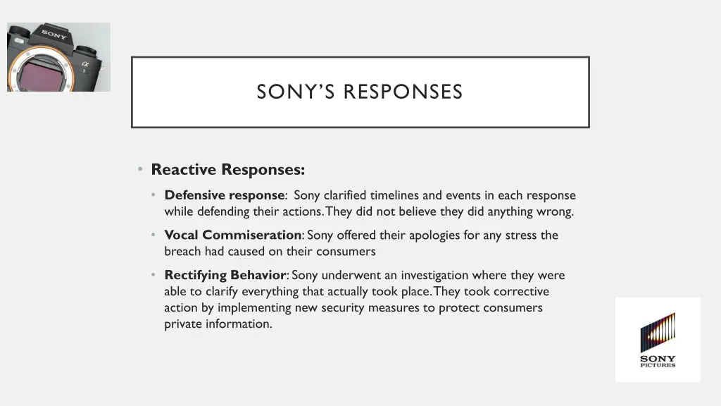 sony s responses