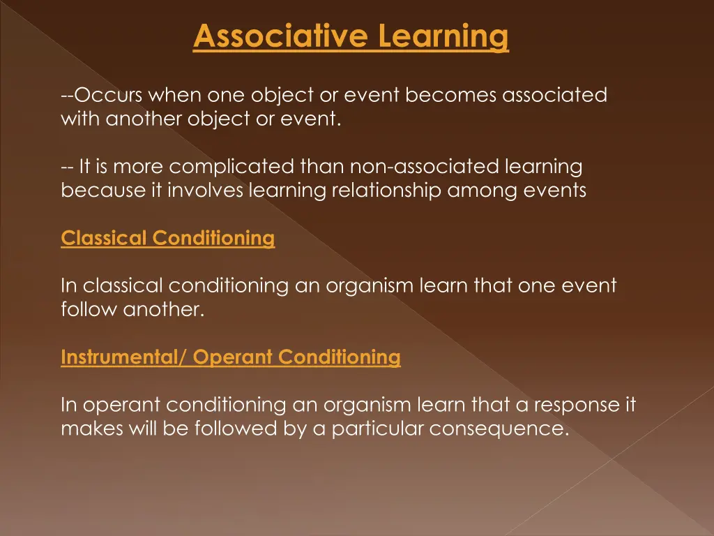 associative learning