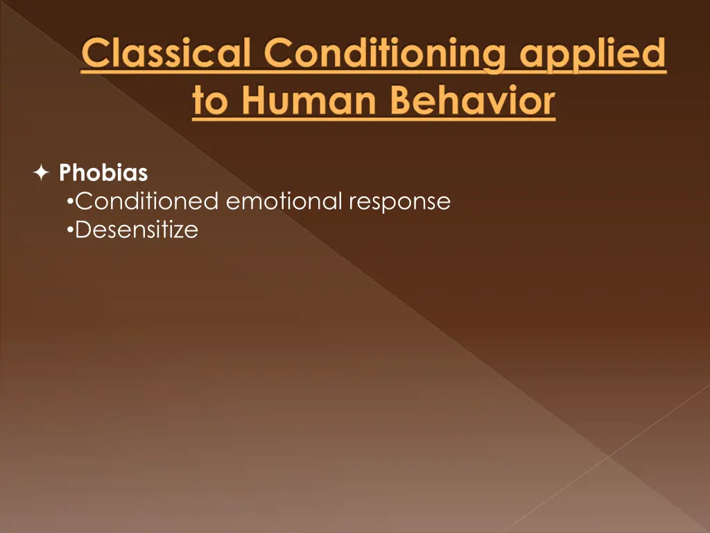 classical conditioning applied to human behavior
