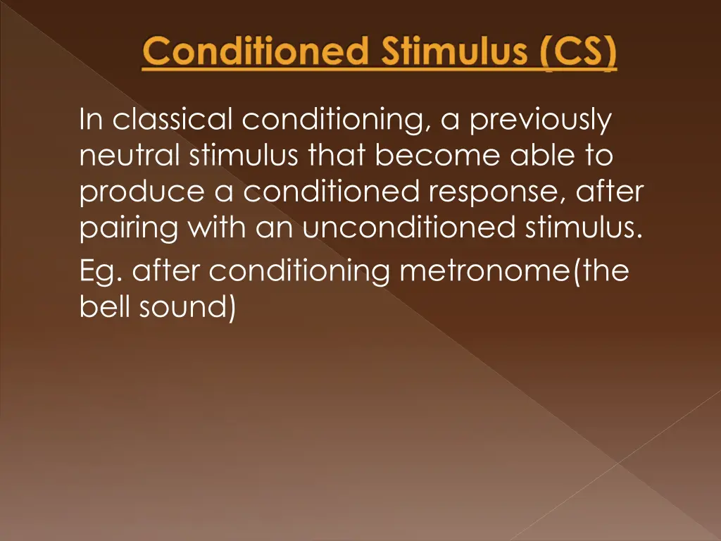 conditioned stimulus cs