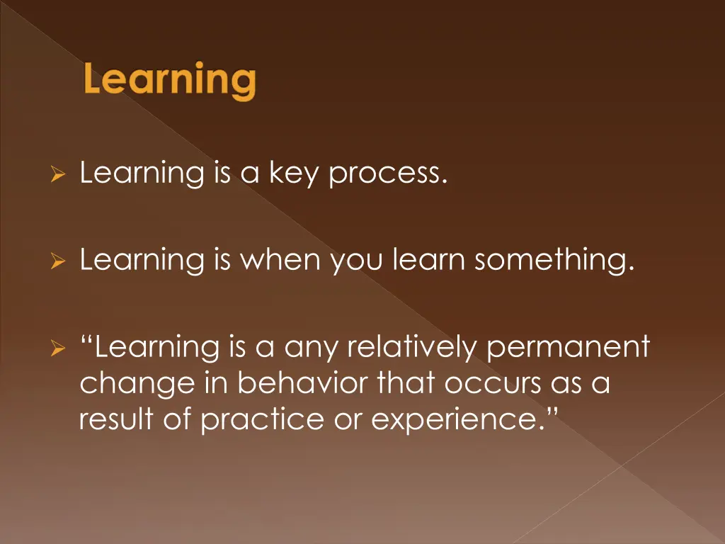 learning