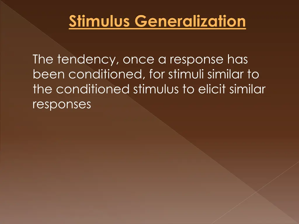 stimulus generalization