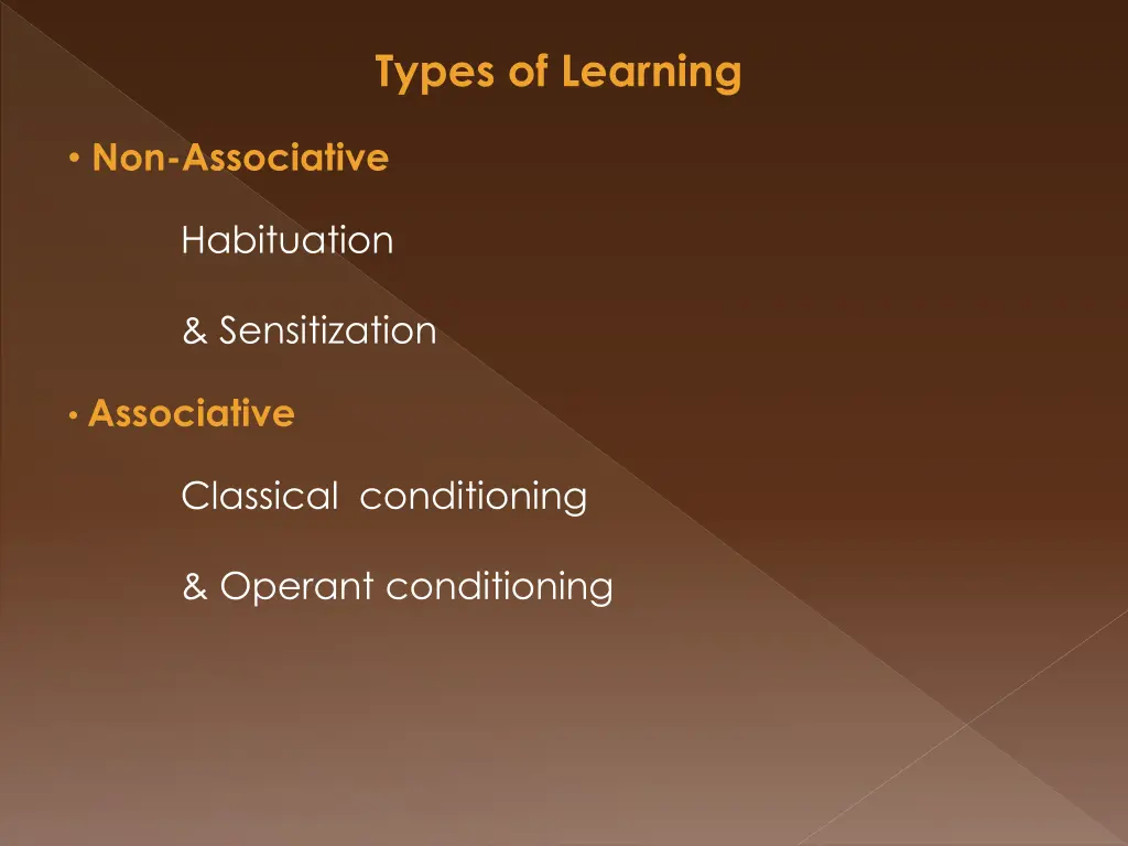 types of learning