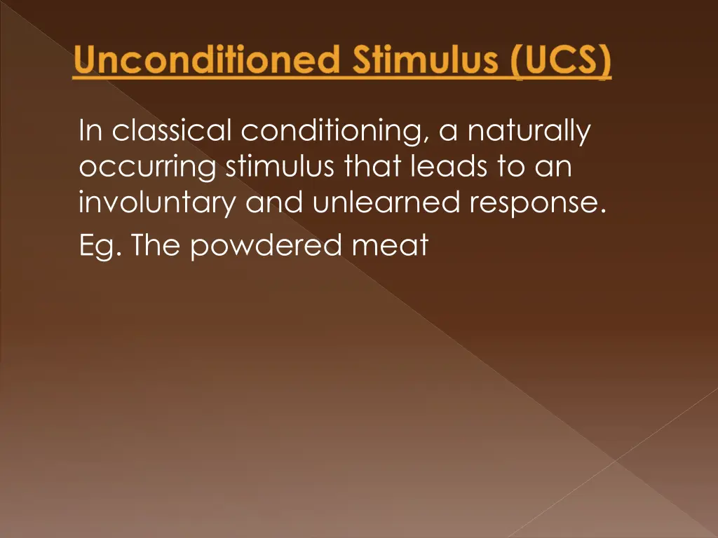 unconditioned stimulus ucs