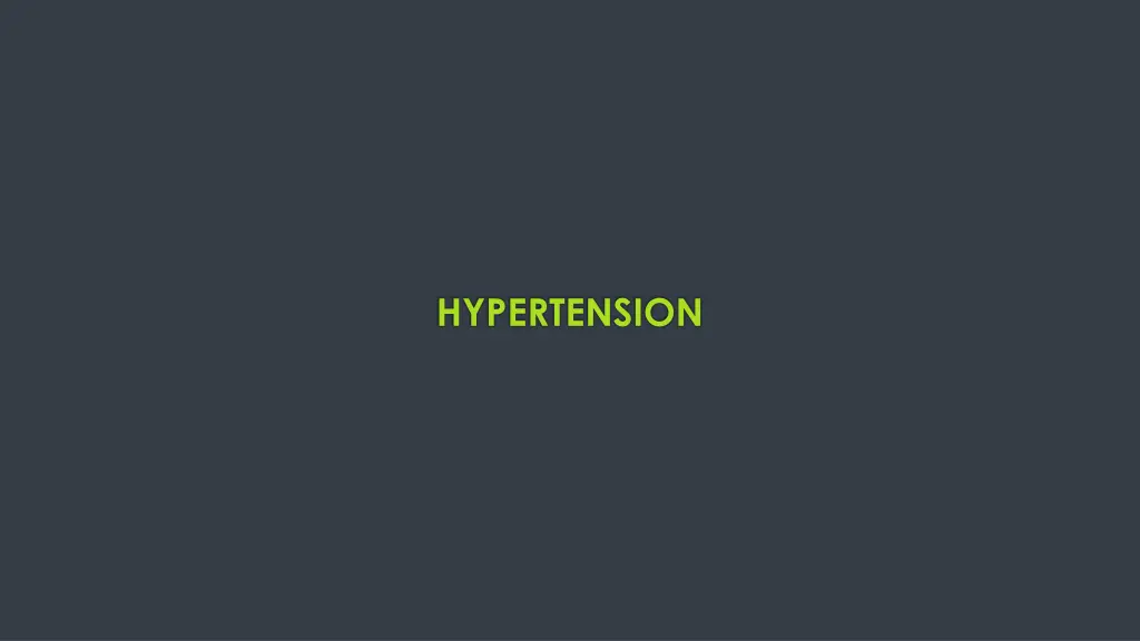hypertension