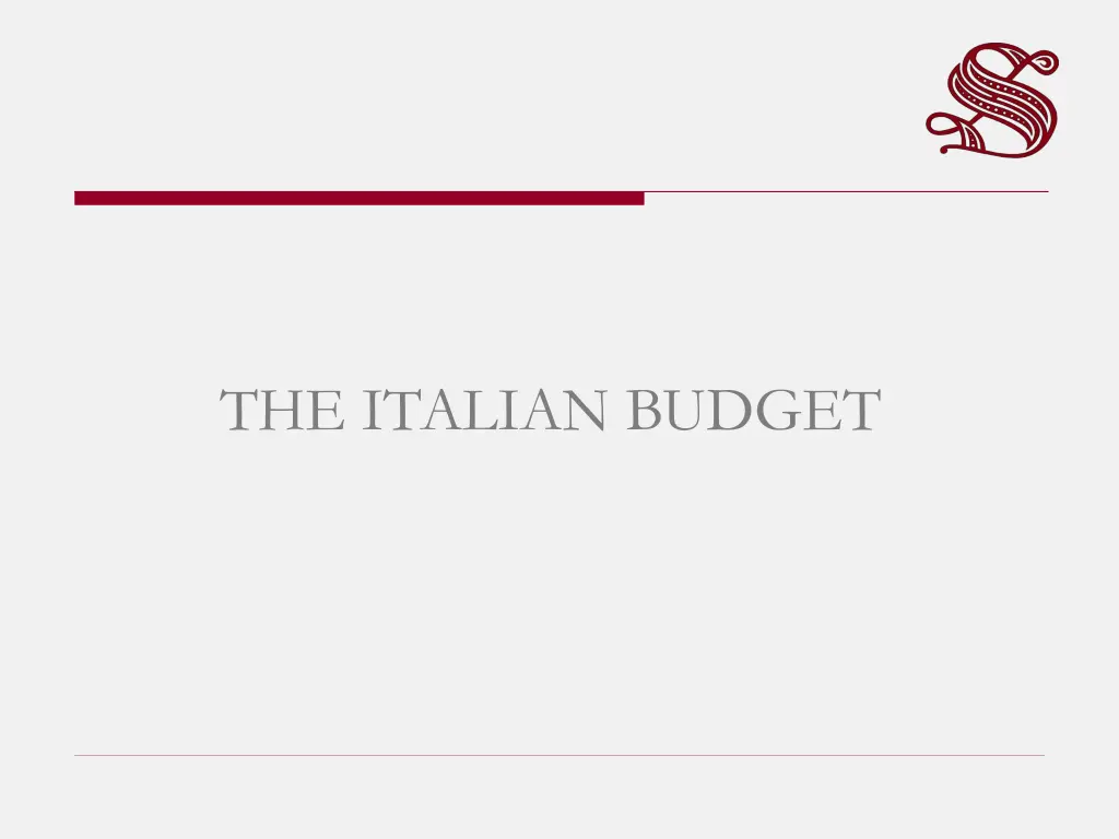 the italian budget