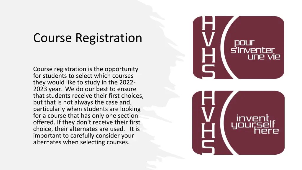 course registration
