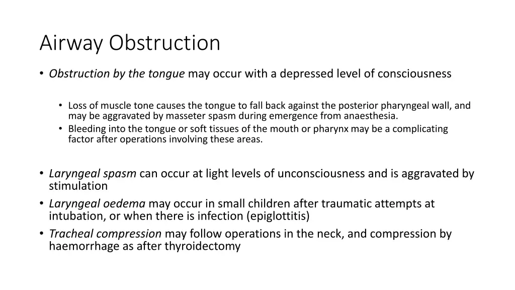 airway obstruction