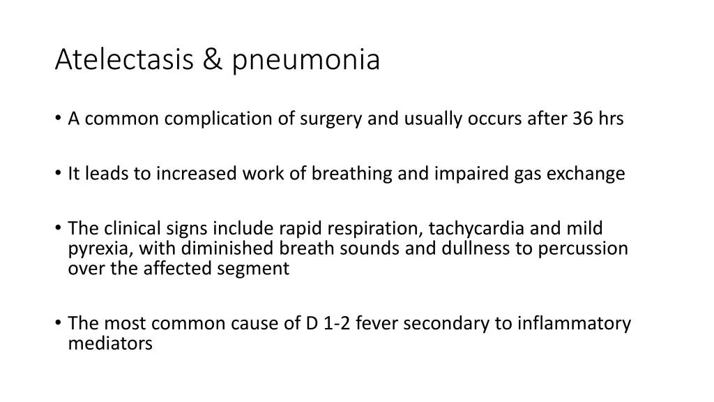 atelectasis pneumonia