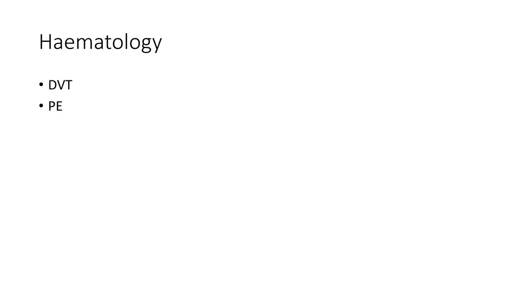 haematology