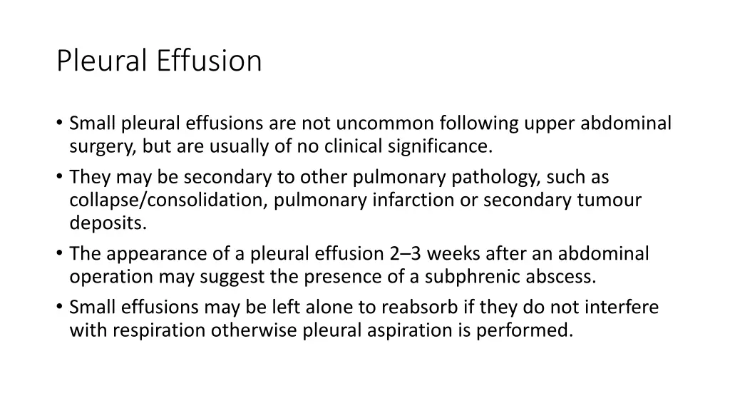 pleural effusion