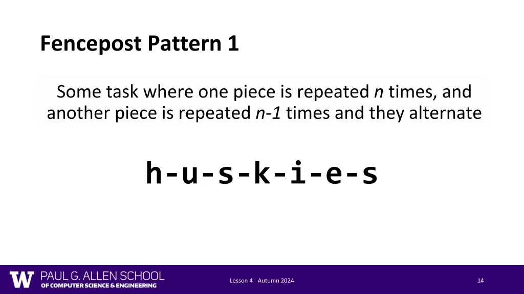 fencepost pattern 1