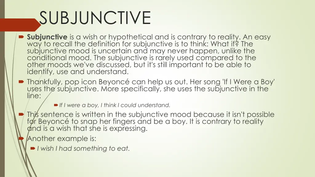 subjunctive