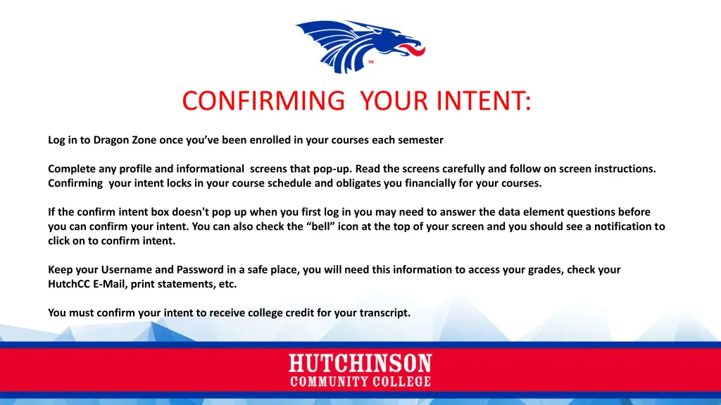 confirming your intent